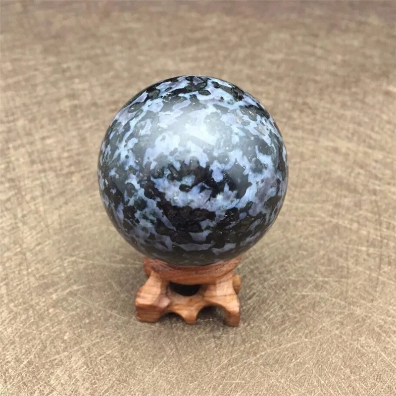 40mm Natural Gabbro Ball Polished Sphere Crystal Healing