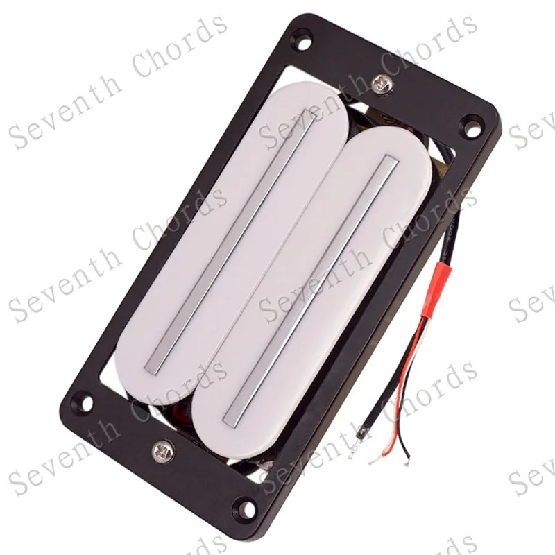 Ein Set mit 2 Stück Hot Rail Dual-Blade-Elektro-Gitarren-Humbucker-Tonabnehmern für Hals und Steg, 4-Draht-Tonabnehmer, Weiß oder Schwarz wählbar – Detail 9
