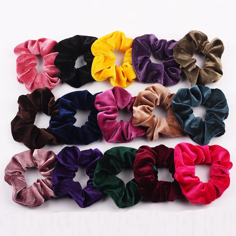 Velvet Scrunchie Hair Tie For Women Elastic Hair Rubber Bands Gum  Girls Ponytail Holder Hair Rope Fashion Hair Accessories