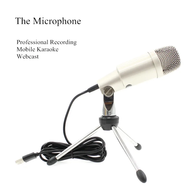 Micrófono USB micrófonos de condensador grabación para ordenador PC Windows enchufe profesional, micrófono de estudio de reproducción