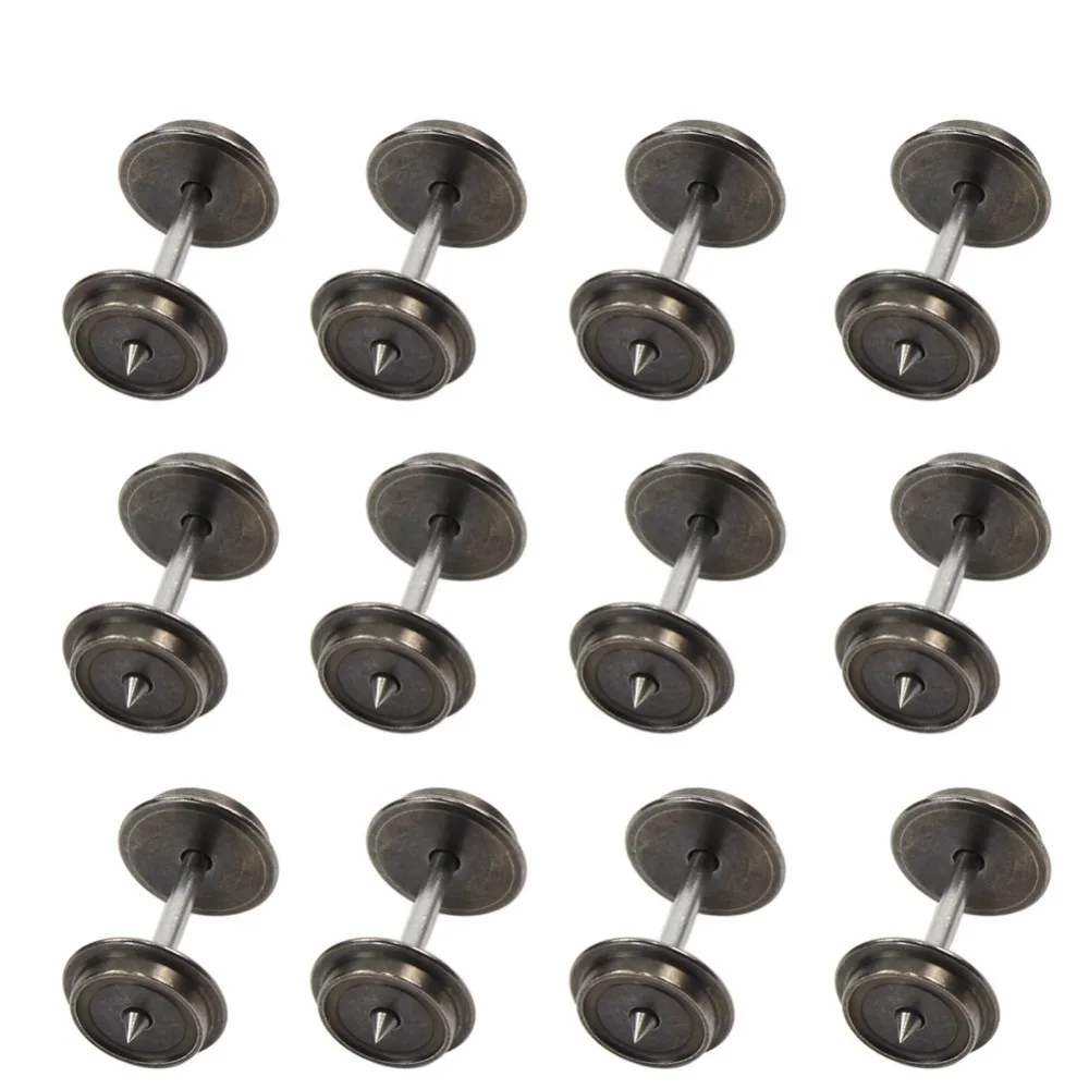 Evemodel 12pcs 36\'\' Metal Wheels for Model Train 1:87 HO Scale New AC Wheel set HP0387 model building kit DIY accessories