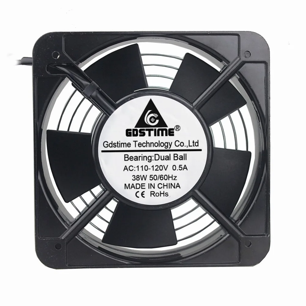 10Pcs Gdstime 15050 AC Axial Fan 110V 115V 120V 150MM 15CM 150X150X50MM Industry Fan Ventilation Exhaust Projects Cooling Fan