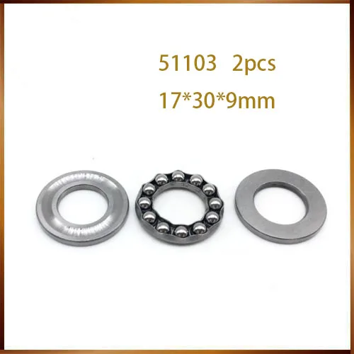 

2pcs Free Shipping Axial Ball Thrust Bearing 51103 17*30*9 mm Plane thrust ball bearing 8103 17x30x9mm