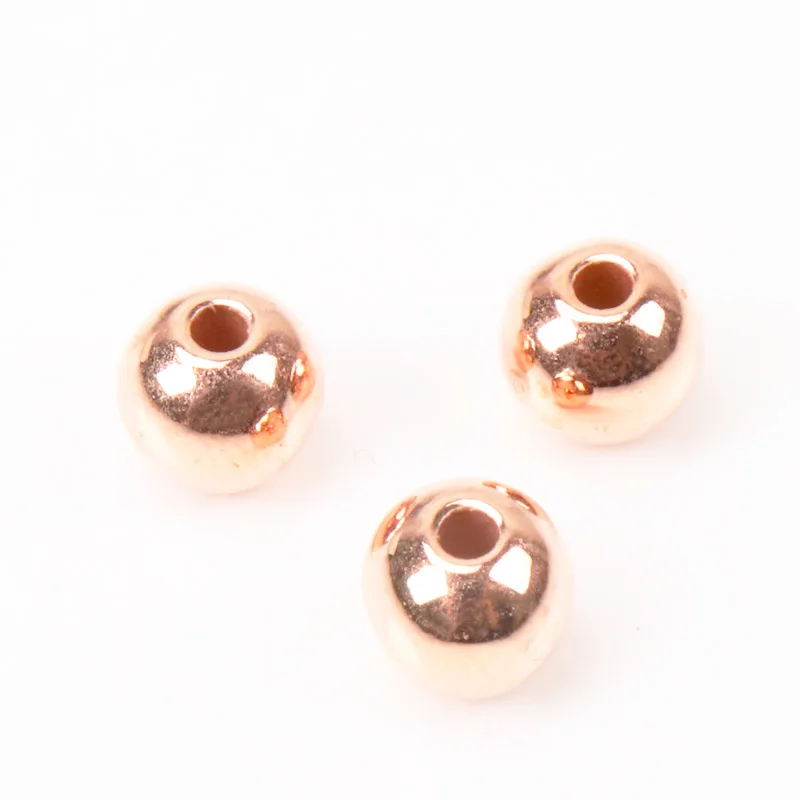 4mm 6mm 8mm 10mm 12mm 14mm 16mm Copper CCB Round Seed Spacer Loose Beads For Jewelry making DIY KL171