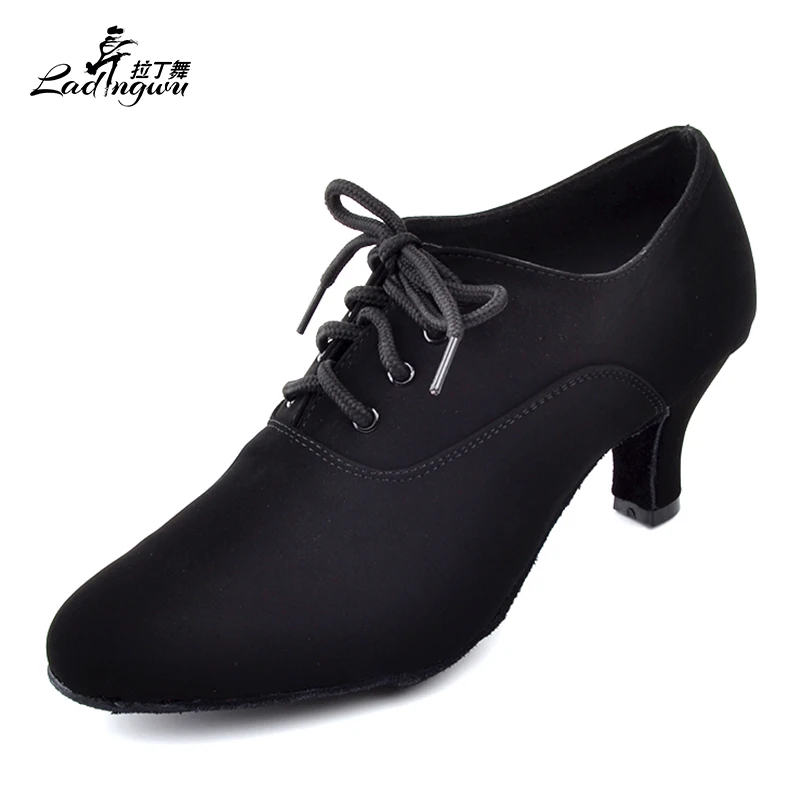 Ladingwu Neue Ballroom Dance Wettbewerb Schuhe Schwarz Für Frauen Weichen Boden Lehrer Tanzschuhe zapatos de baile latino mujer