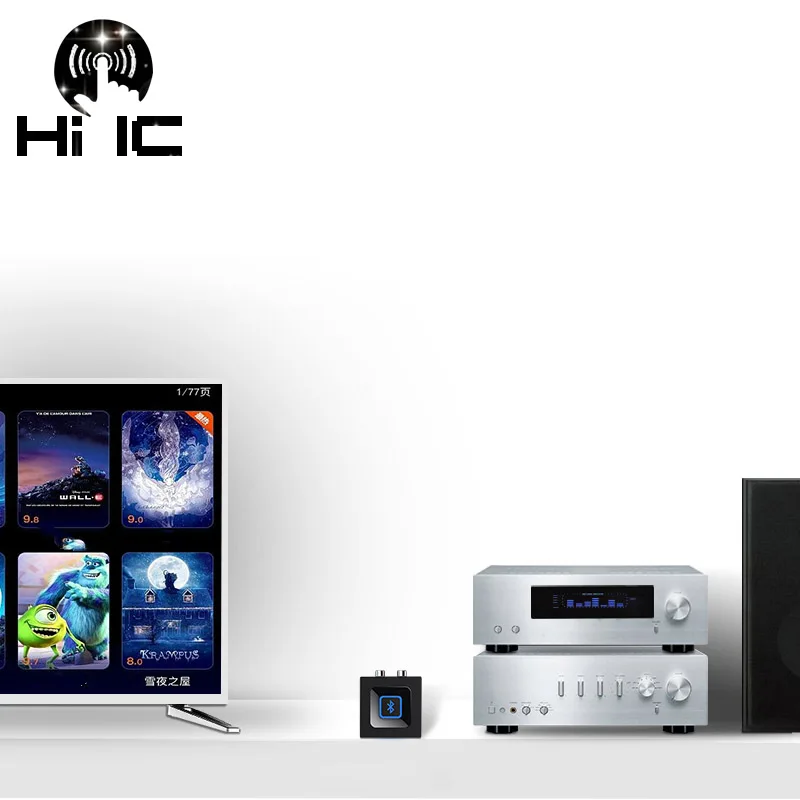 Аудиоприемник Bluetooth 5.0 Беспроводной аудиоадаптер Bluetooth без потерь HiFi стерео APTX Поддержка входа AUX + 2 * RCA