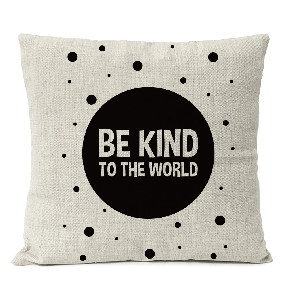 Nordic Fresh Green Plant Leaf Pillow Covers Home Decorative Pillows English alphabet Letter cushion cover Linen Pillow Case