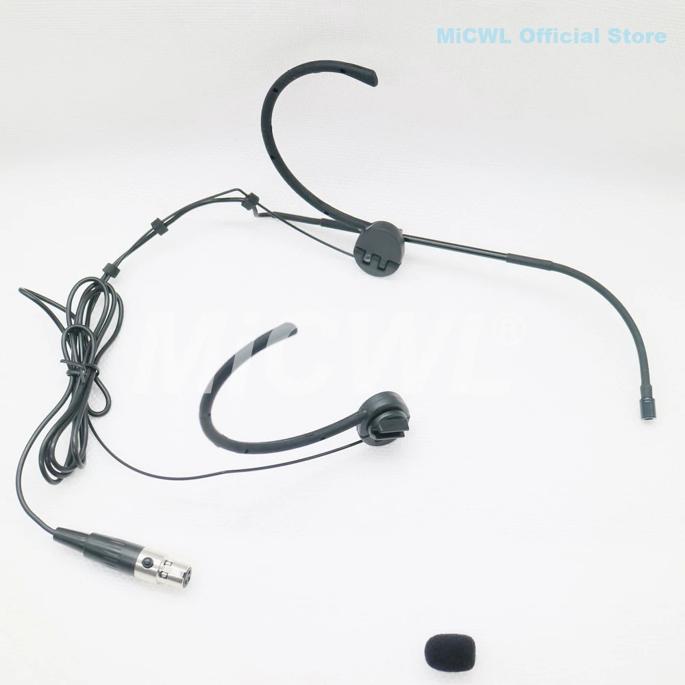 Professional Folding Condenser Headset Microphone For Shure TA4F XLR Wireeless Headworn Mic for SLX ULX QLX GLX PGX SM96