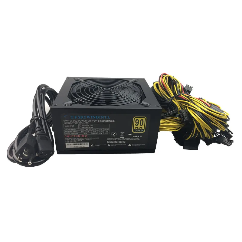 T.F.SKYWINDINTL 2000w Power Supply 2000W Mining Power Supply 220V For Ethereum Coin Computer Mini Machine Power Source 24Pin Psu