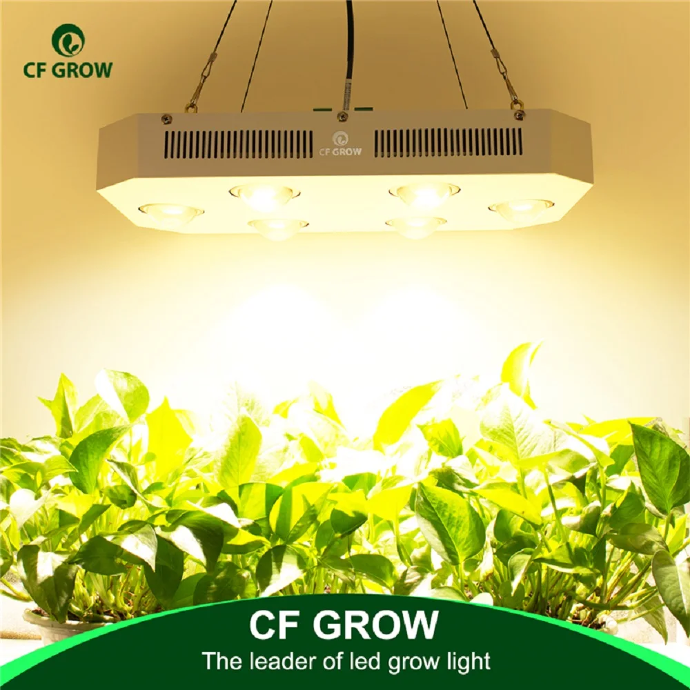 Lampe de croissance LED COB, 300W, 600W, 900W, 3500K, 5000K, double interrupteur avec lanière, éclairage d\'intérieur pour plantes, légumes et fleurs