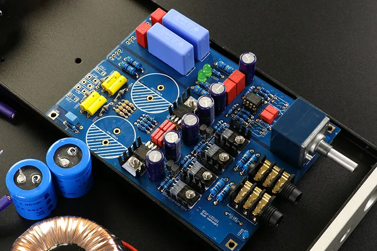 high version copy lehmann circuit diagram headphone amplifier earphone  HD650 diy kits