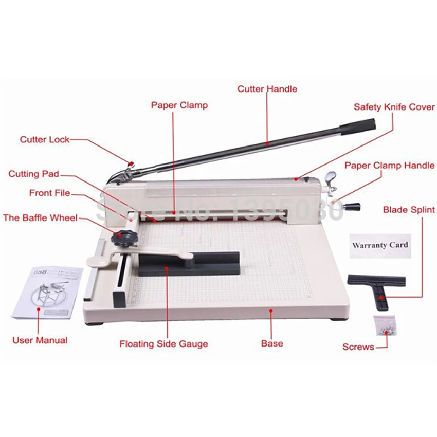 Imagem -06 - Máquina de Corte de Papel para Desktop Cortador de Papel Guilhotina Largura Máxima 40 mm Tamanho a3 858