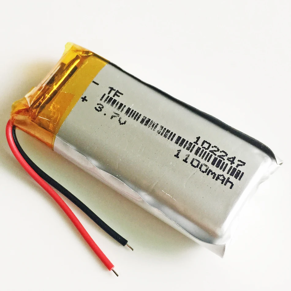 Bateria recarregável do polímero do lítio, Li-Po, MP3, GPS, PSP, DVD, ALMOFADA do jogo video, E-livros, tabuleta, PC, portátil, 102247, 3.7V, 1100mAh