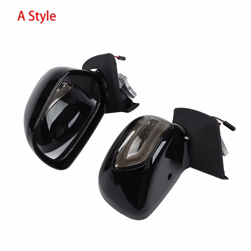 Motorcycle Rearview Mirrors LED Turn Signals Smoke Lens For Honda Goldwing GL1800 2001-2017