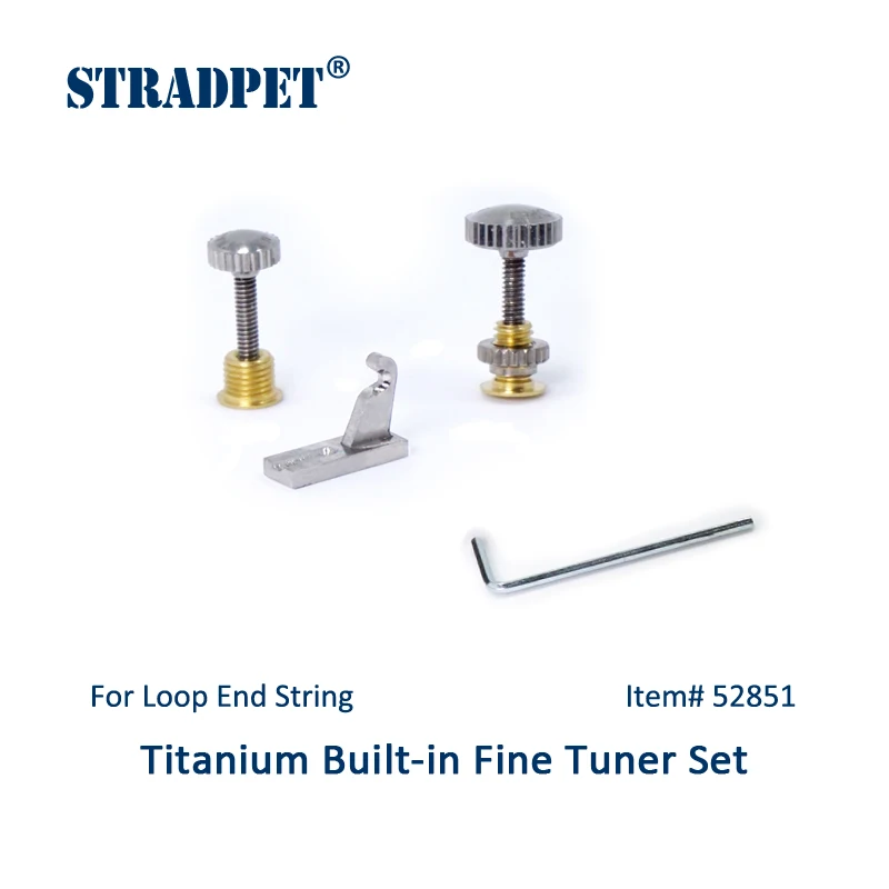 STRADPET violin built-in titanium fine tuner set for LOOP-end string, Violin accessories