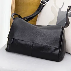 Genuine Leather Women's Shoulder Bags Fashion Crossbody Bags For Women Large Tote Purse Messenger Bag Female Luxury Handbags