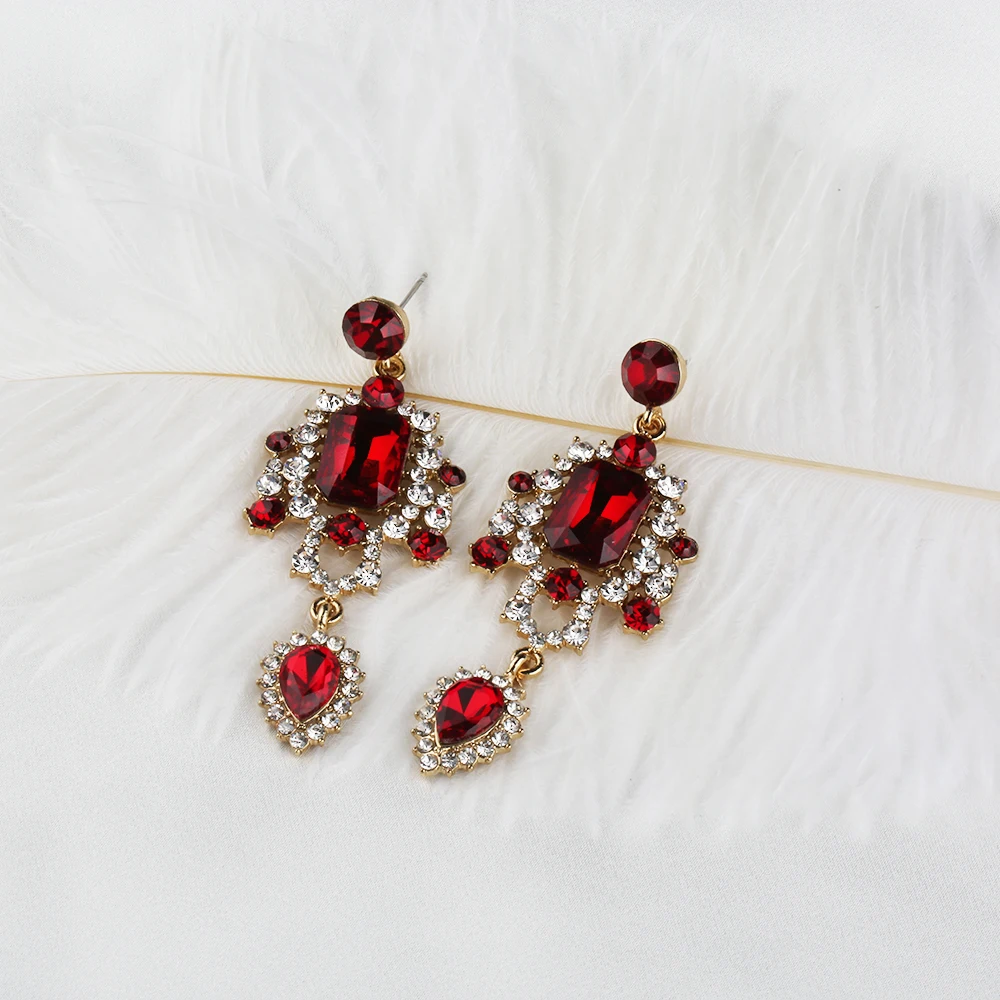 VEYO Rhinestone Retro Drop Earrings Luxury Crystal Earrings for Women New Arrival Brinco