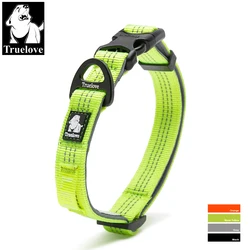 Truelove Dog Collars Set 소형 중형 대형견 용 3M 반사 칼라 강아지 조절 가능 패딩 소프트 나일론 편안한 목 TLC5271