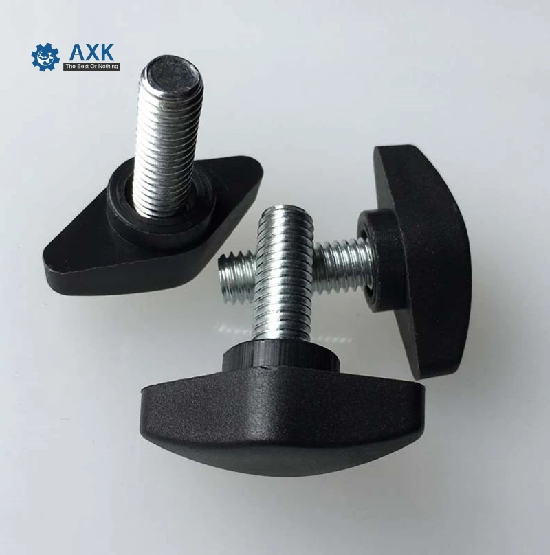 Thumb Head Screw Hand Tighten Plastic Nylon Black Pleastic M5 M6 M8 Carbon Steel 4pcs Handle M5x20 M6x30 As To Stock Bakelite