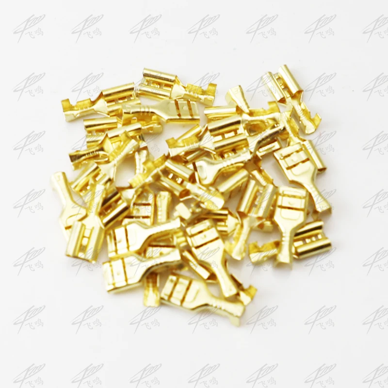 2000PCS 6.3mm 6.3 Crimp Terminal Male Female Spade Connector Crimping terminals Cold press terminal 2.8mm sheath 4.8 male