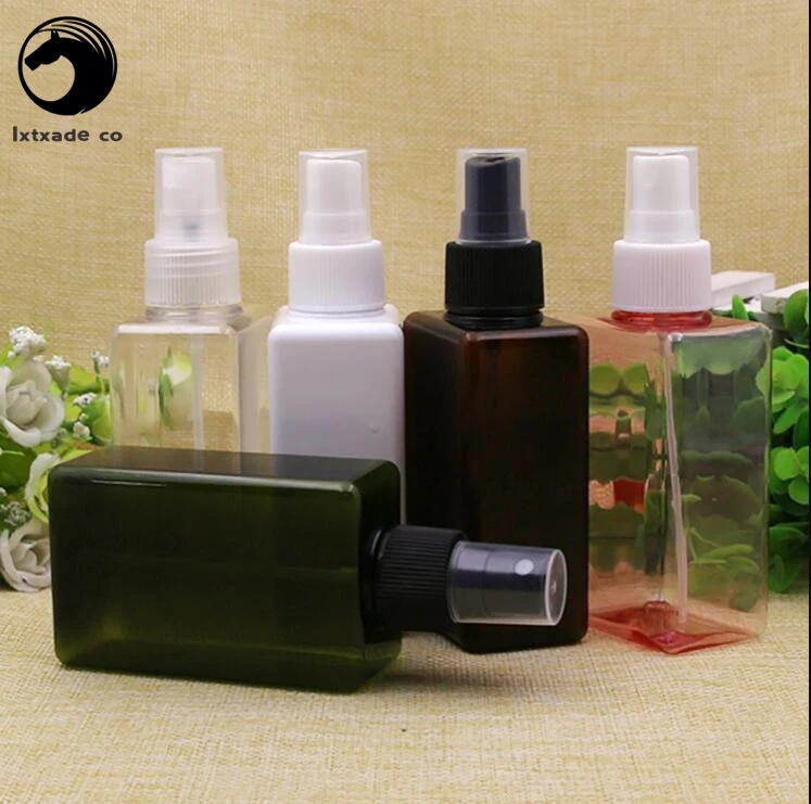 30 pcs 150 ml Plastic Empty Spray Square Perfume bottles Top New Style Cosmetic Water Parfume Empty Containers