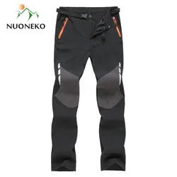Reflective Summer Hiking Pants Men Lightweight Breathable Quick Dry Outdoor Mountain Climbing Trekking Male Trousers with Belt