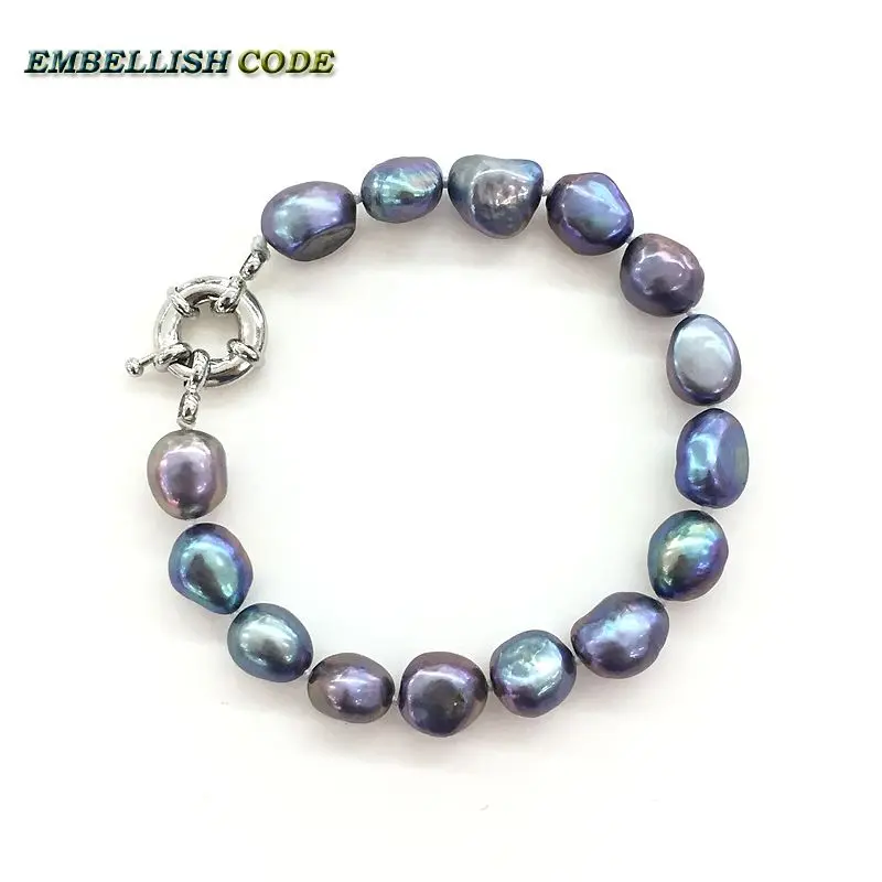 selling well baroque Irregular real pearl bracelet Colourful for girl women good quality sheen lustrous