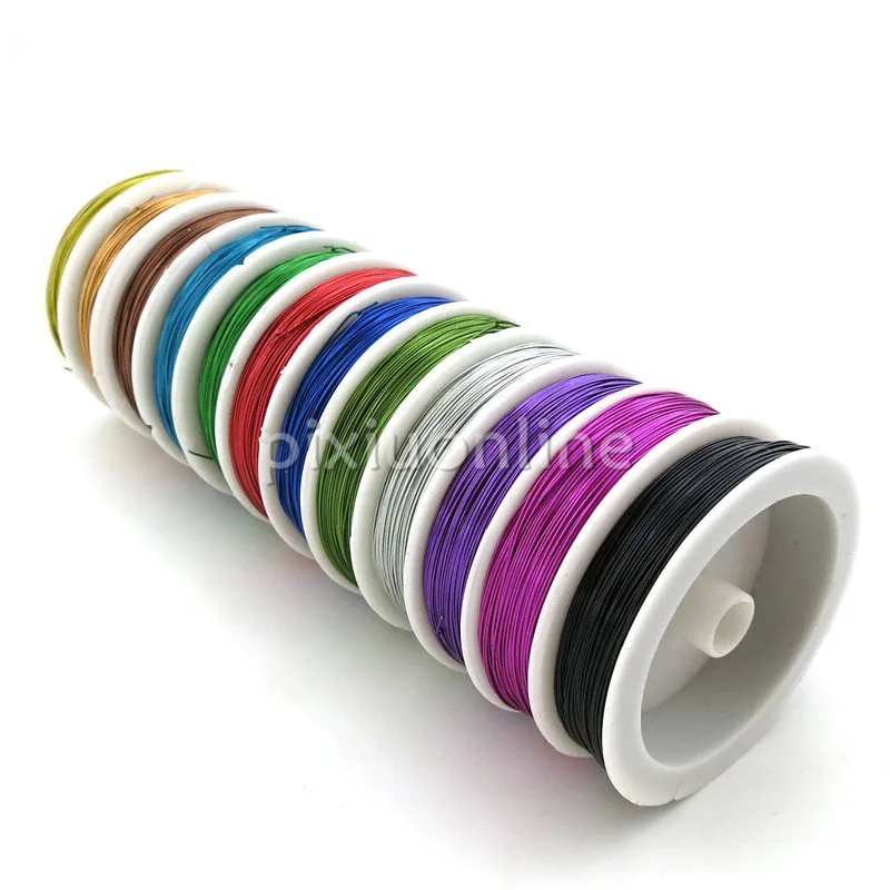 1roll/pack J207 40m Colorful Iron Wire Multi Color Thin Iron Line for DIY Model Making and Binding Free Shipping Canada USA