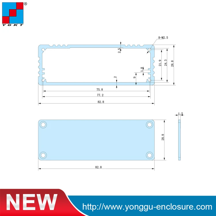 82.8*28.8*110mm aluminium black little box circuit breaker box electronics aluminium enclosure aluminium extruded enclosure