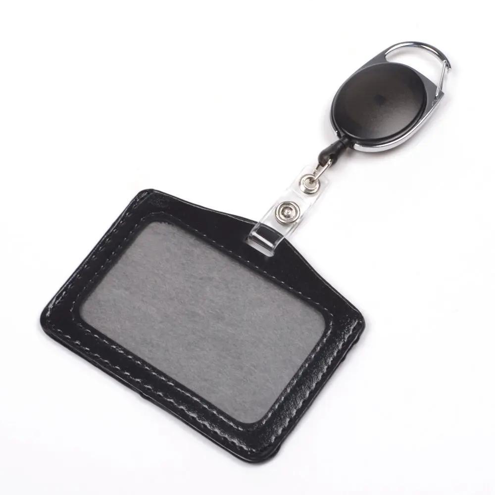 Assorted Color Retractable Carabiner-Style Retractable ID Card Badge Reel