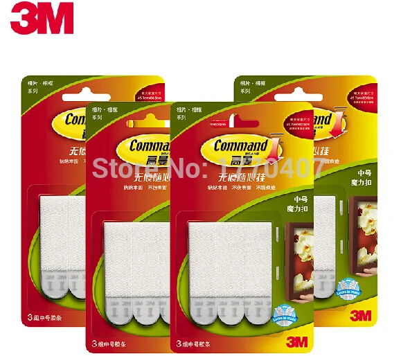 4 عبوات (24 قطعة) × 3M شرائط تعليق الصور المتوسطة