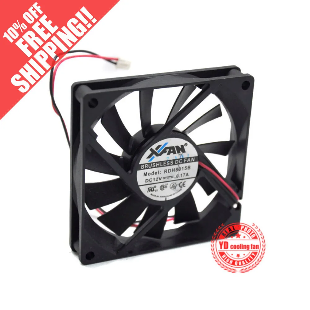 

NEW XINRUILIAN XFAN 8015 2PIN RDH8015B DC12V 0.17 8CM cooling fan