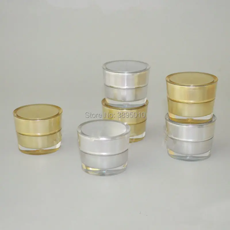 

5g Creative Acrylic Cream Jars Empty Eye Cream Bottles In Refillable For Traveler Cosmetic Container F730