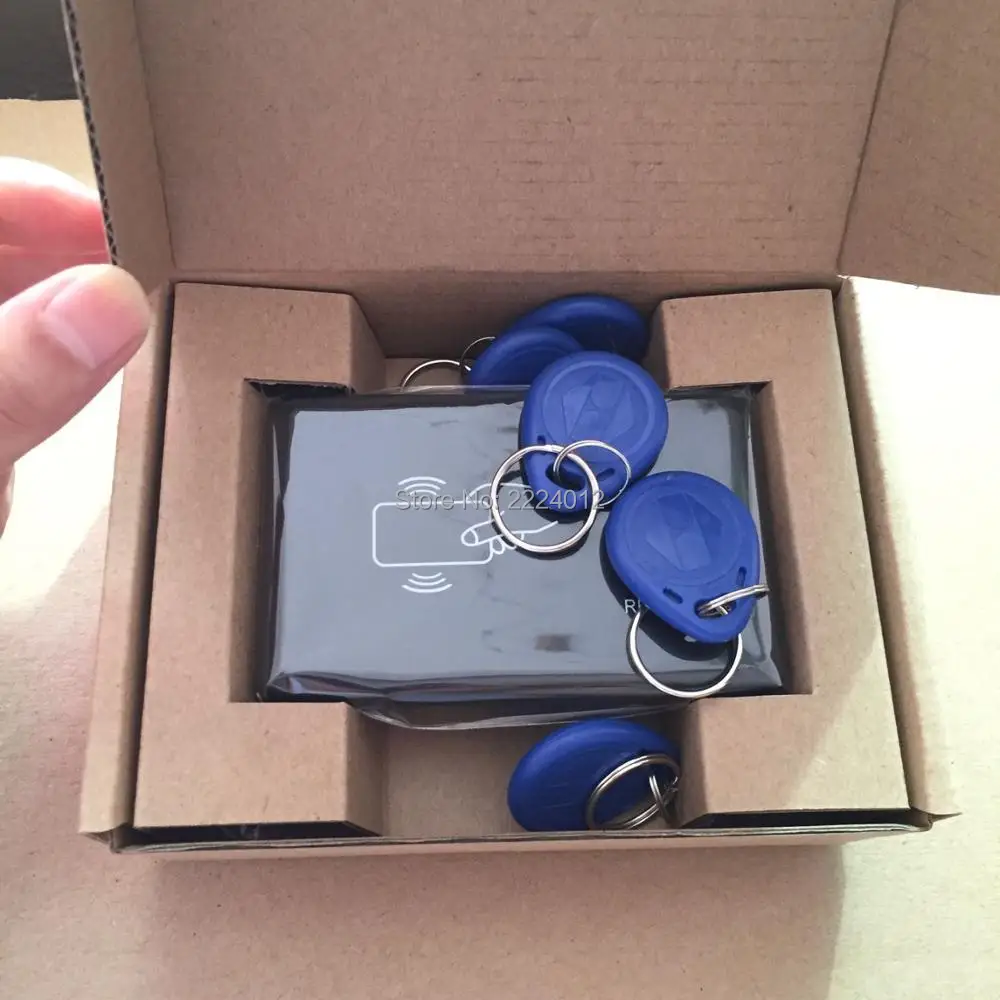 125 KHZ RFID ID Card Reader Writer Duplicater Per Access Control + 5 PZ EM4305/T5557 Tag + Nodriver DEMO Software