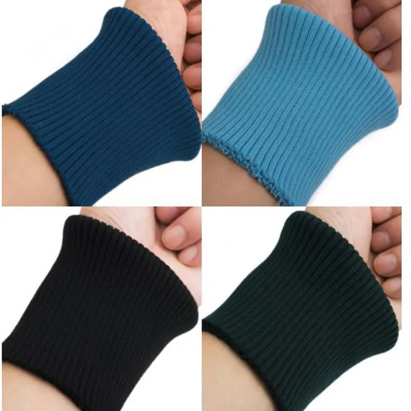 New DIY 8*9CM Thicken Knit Rib Fabric Cuff Pair,Coat Cotton Stretch Soft Cuffing 1 Pair Thick ribbed cuffs