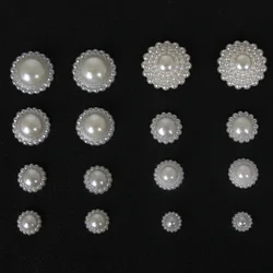 20-200pcs Flat Back Cabochon Imitation Plastic ABS Pearl Sun Flower Beads for DIY Fashion Jewelry Bead Craft Phone Decoration