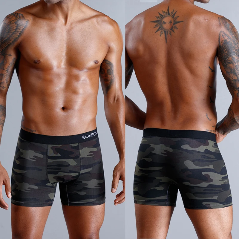 Camouflage Boxer Men Underwear Men Boxer Shorts Boxershorts Men Underwear Boxers Sexy Cotton Underpants Trunk Plus