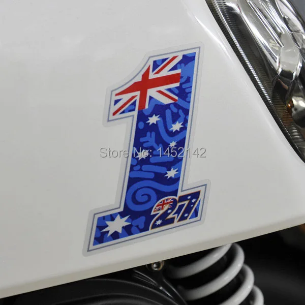 1pcs motorsport Casey Stoner stickers motocross stickers  N0.1 decal motorcycle racing Reflective stickers superbike ATV