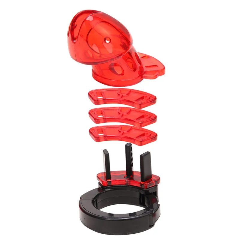 New Plastic Electric Shock Male Chastity Devices Penis Ring Electro Shock Chastity Belt Penis Lock Cock Cage Sex Toys For Men