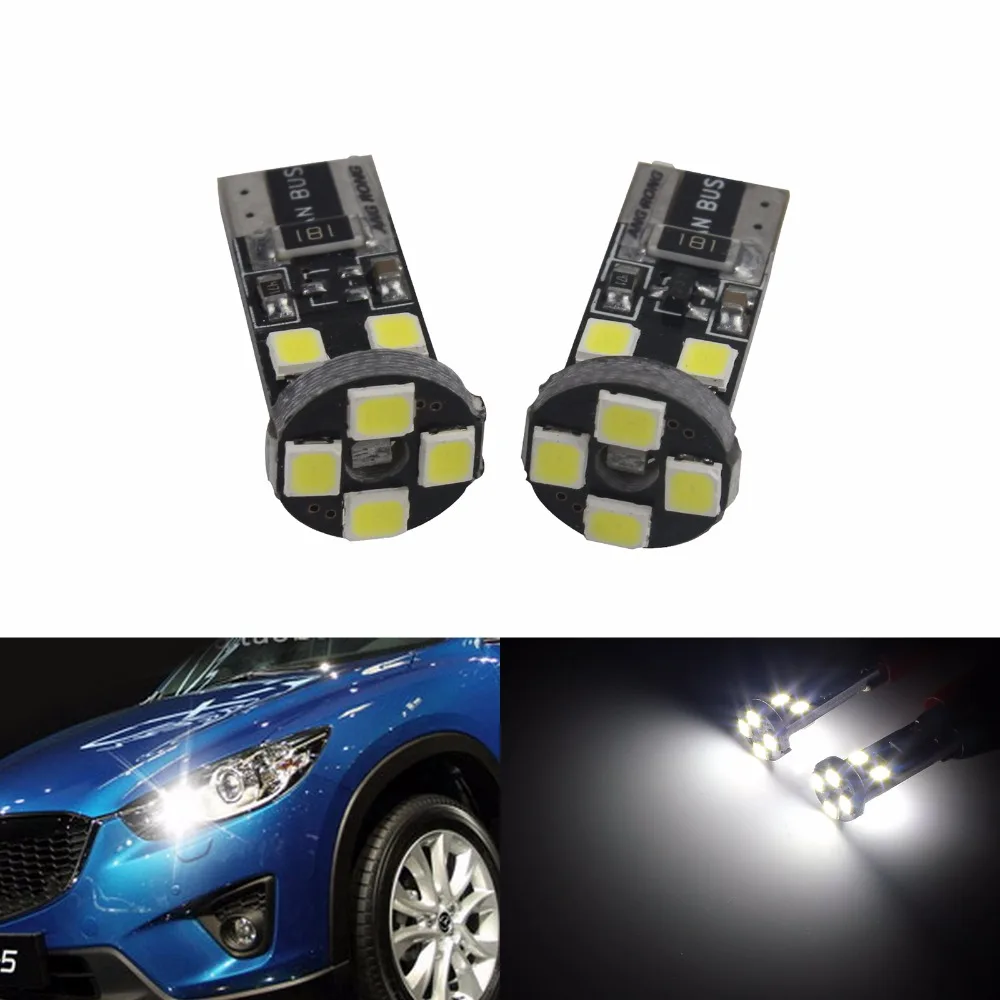 ANGRONG 10pcs/lot T10 3528 LED 8 SMD White Canbus NO Error Car Indicator Light Bulbs 12V Instrument Panel Lamp