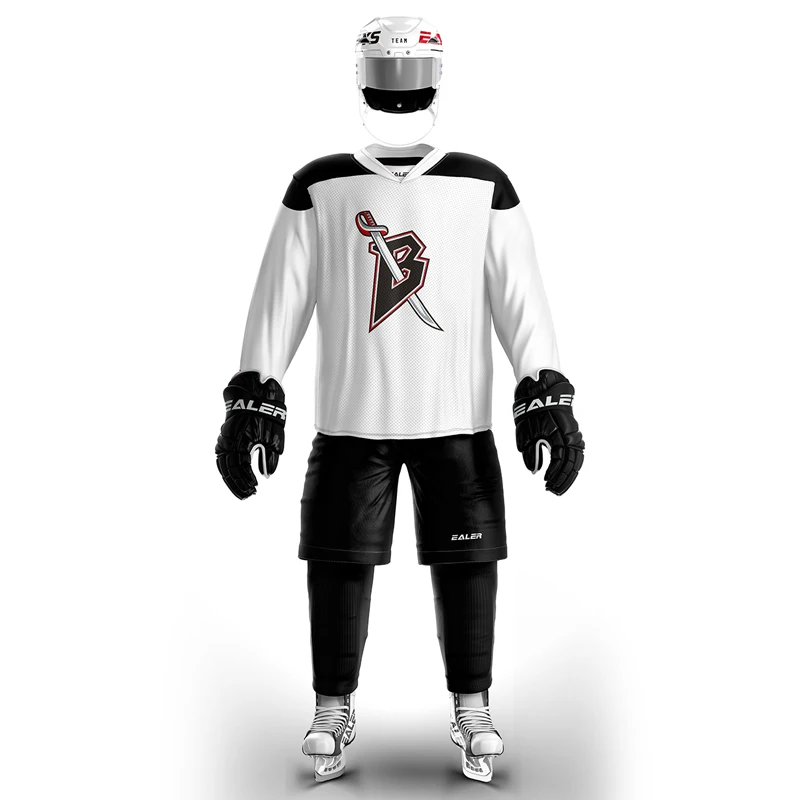 

COLDOUTDOOR ice hockey jersey with a logo accept put your name and number-white