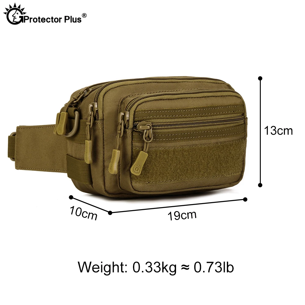 PROTECTOR PLUS Multipurpose Handbag Men Tactical Molle Messenger Bag Waterproof Civilian Camo Climbing Travel Waist bag Sports