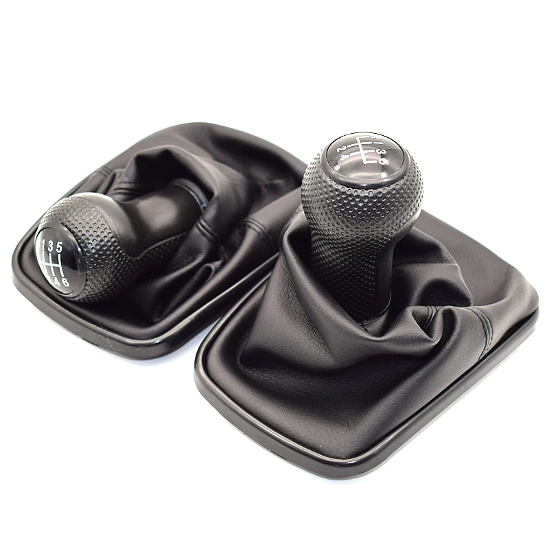 5 / 6 Speed Manual Car Styling Gear Shift Knob Lever Leather Gaiter Boot Collar For Volkswagen VW Golf MK4 IV GTI R32 Jet