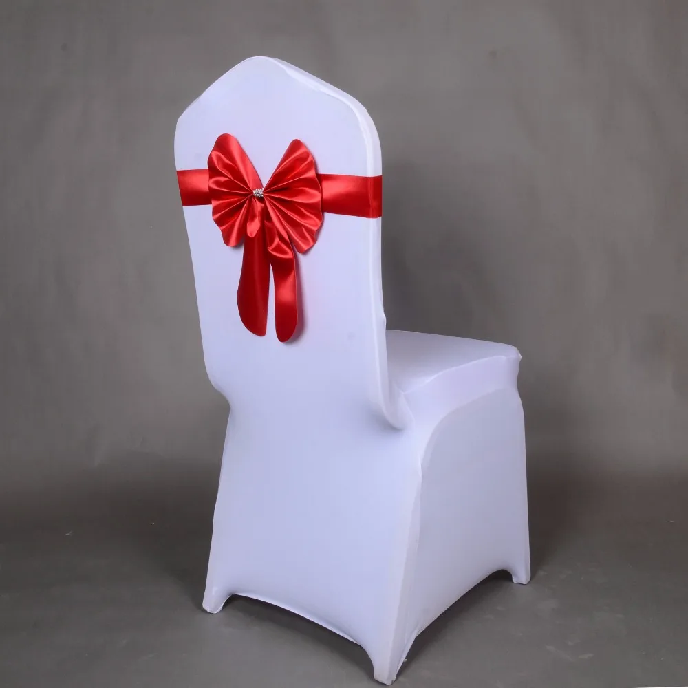 11colors PU free tie bowknot wedding chair cover wedding party decoration 10pcs/lot