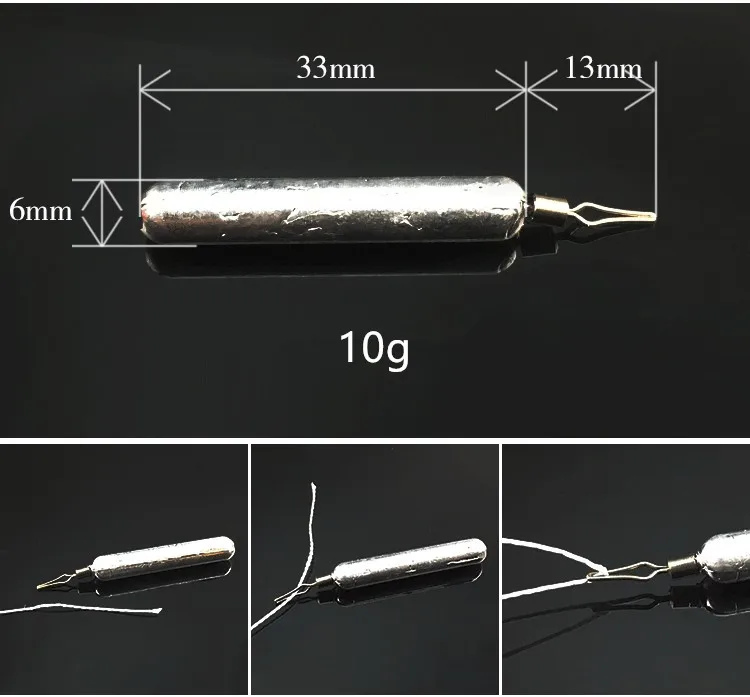 Zubehör für das Herbstangeln, Bleigewicht, Wacky Rig, 360 Grad drehbarer Clip, Meeresangelgerät, 5–18 g, Set mit 4 Stück – Detail 1