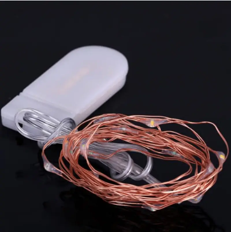 

2M 20 leds Copper Wire Fairy Garland Lamp LED String Lights Christmas Wedding Home Party Decoration Powered By CR2032 Battery