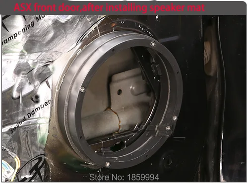 Imagen 2 del producto Altavoz de puerta delantera y trasera de coche, alfombrilla para bocina, placa adaptadora de montaje en cable, anillo de 6,5 pulgadas para Mitsubishi ASX LANCER Outlander