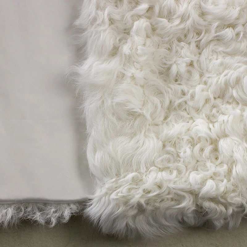 long natural sheep fur vest real womens fur vests Coat length 85CM lamb fur vest