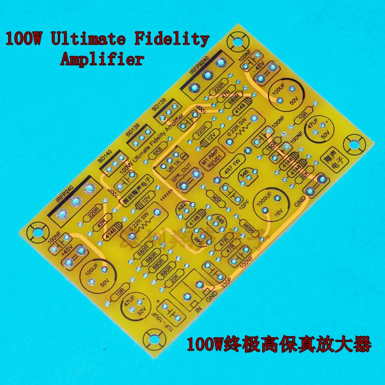 100W diy audio Ultimate Fidelity Amplifier board MOS tube IRFP240 IRFP9240 class AB FET amplifier board finished board 1pcs