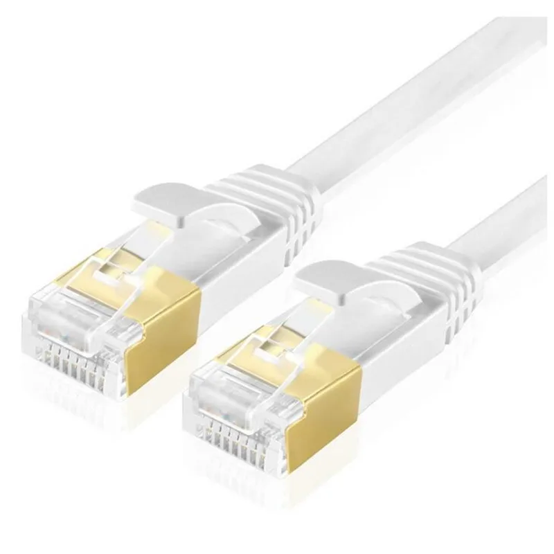 LBSC Cat7 Ethernet Flat Patch Network Cable,  Shielded (STP) with Snagless Rj45 Connectors-1M2M3M5M